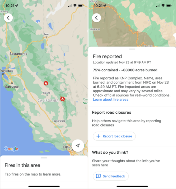 How To Use Google Maps Wildfire Tracking