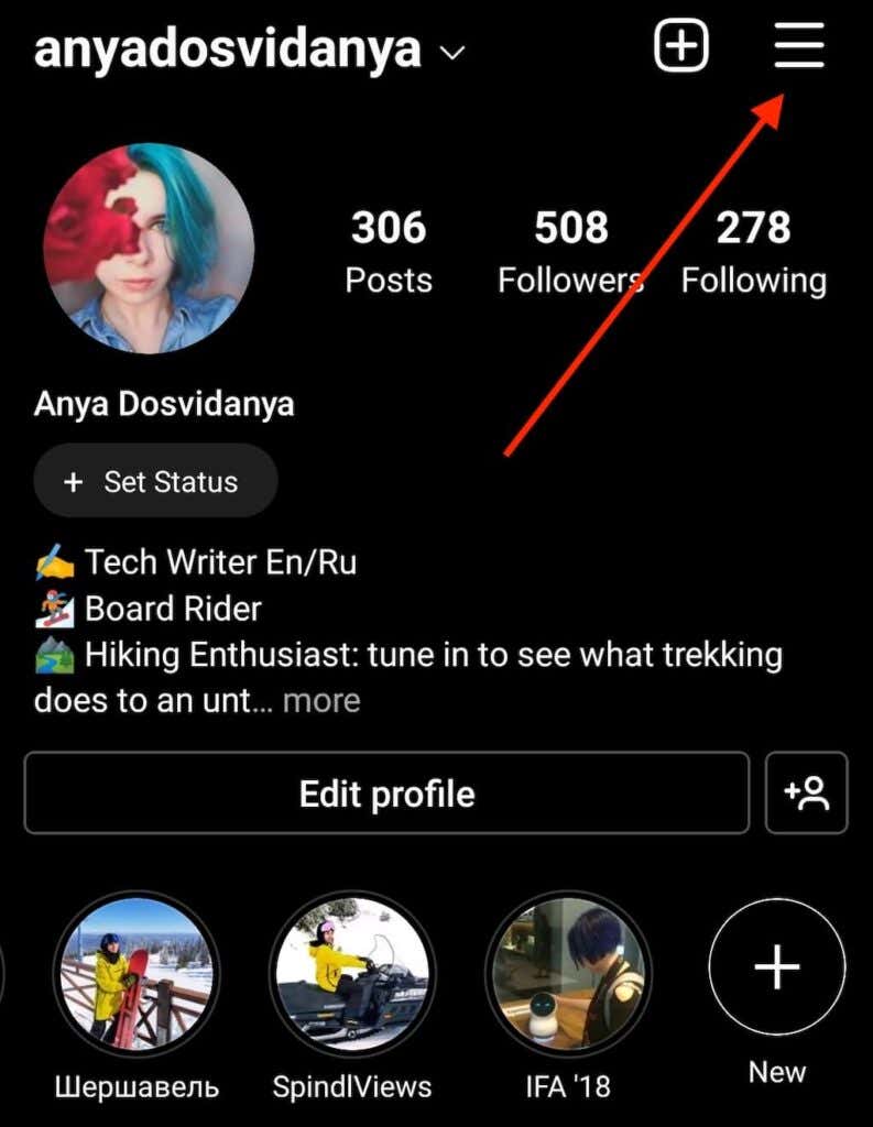 How to Use Instagram Story Highlights image - 02_select-menu