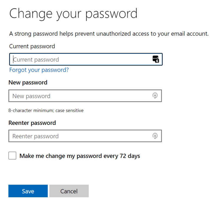 how to change microsoft accounts password