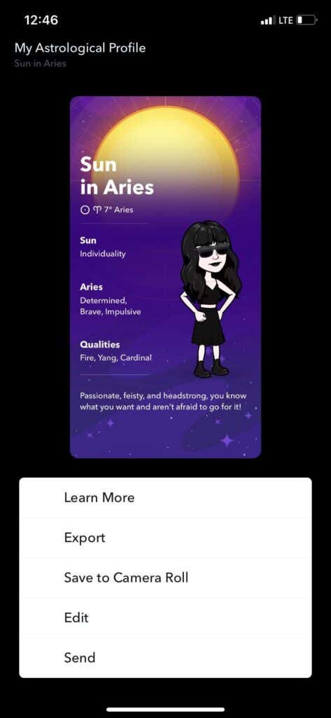 How to Use the Astrological Profile on Snapchat - 60