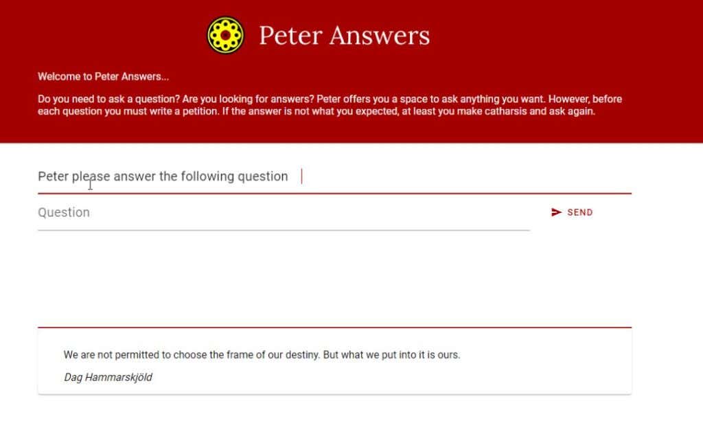 Питер ответы. Peter answer на русском.