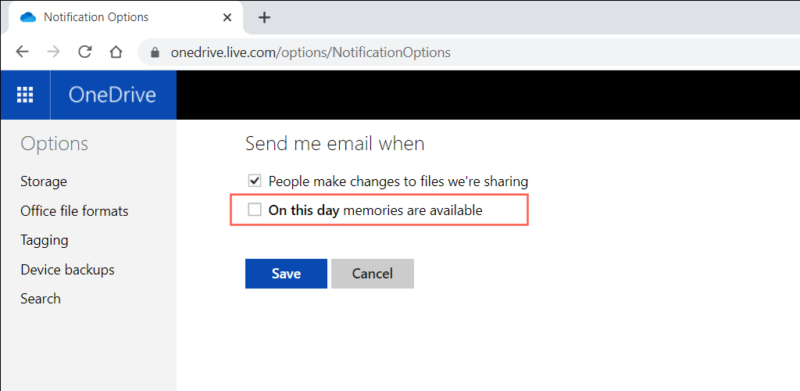 How to Get OneDrive to Stop Emailing Memories