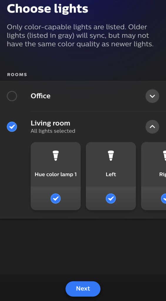 How to Set Up And Use Philips Hue Sync image 11 - 11-Choose-lights