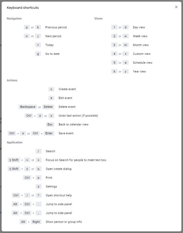 23 Handy Google Calendar Keyboard Shortcuts