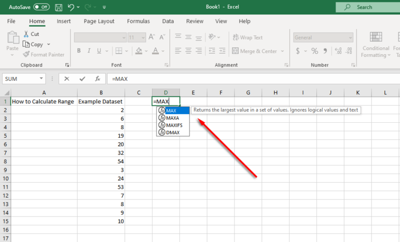 How to Find and Calculate Range in Excel