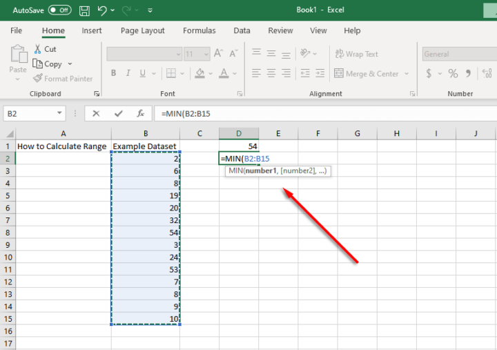 How to Find and Calculate Range in Excel