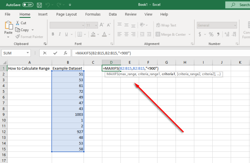 How to Find and Calculate Range in Excel