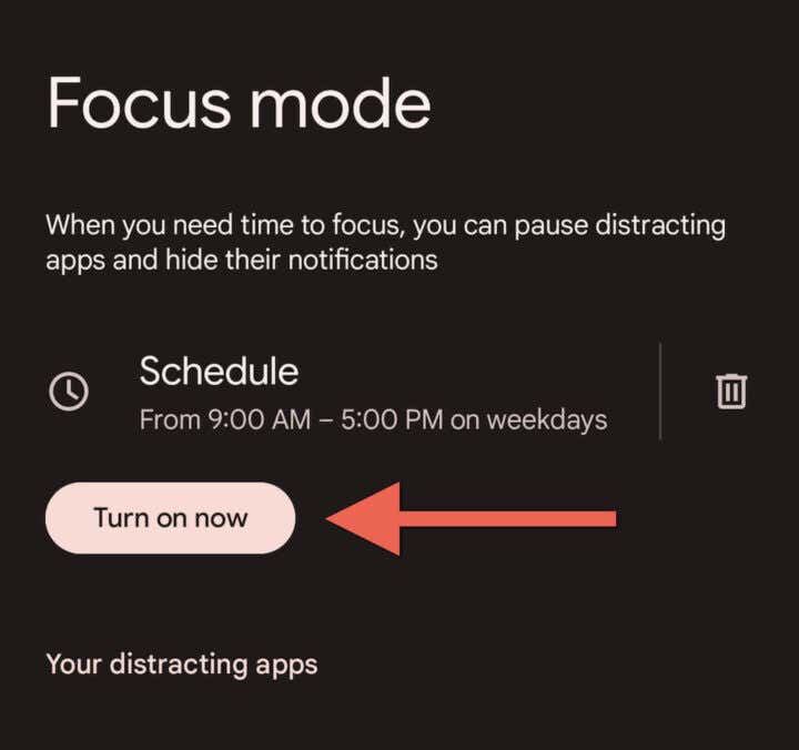 How To Use Focus Mode On Android