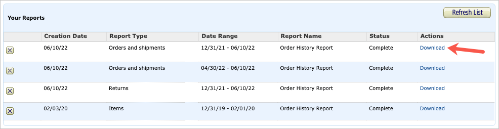 amazon deleted my order history