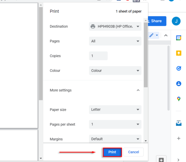 How to Print on an Envelope Using Google Docs