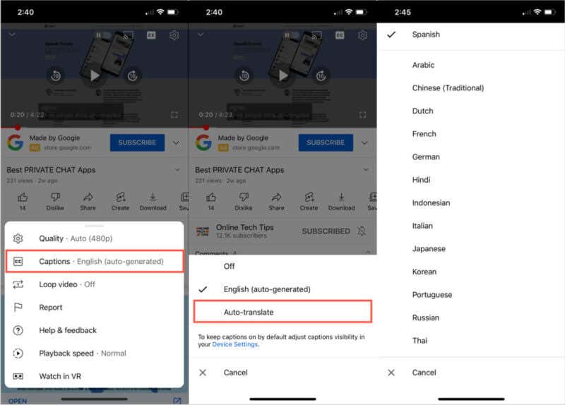 How To Use Auto-Translate And Closed Captions For YouTube Videos