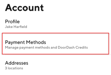 How to Remove Payment Cards From DoorDash