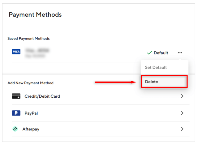 How to Remove Payment Cards From DoorDash