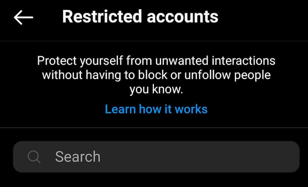 Restricted account