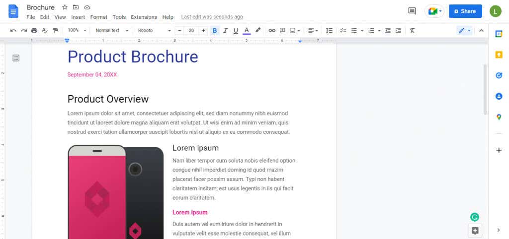 How To Make A Brochure Or Pamphlet In Google Docs