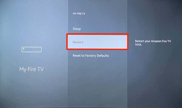 How to Restart Your Fire TV Stick