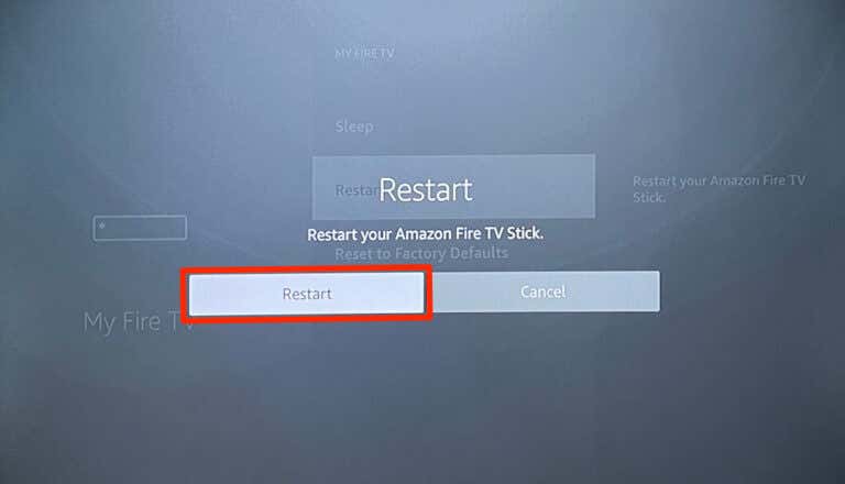 How to Restart Your Fire TV Stick