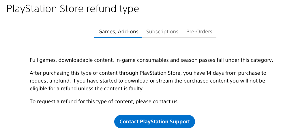 Ps store UK refund? Trying to get a refund from a game I purchased. There  is no bot option or help in support home. Help : r/playstation