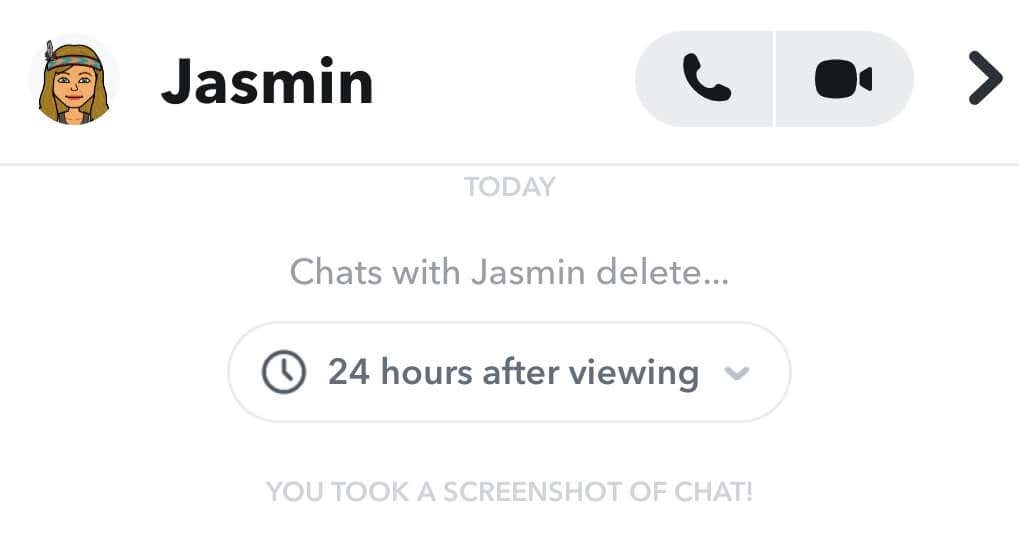 Snapchat chat pane