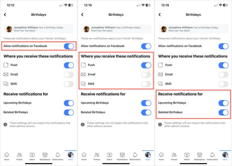 How to Enable and Disable Birthday Notifications on Facebook