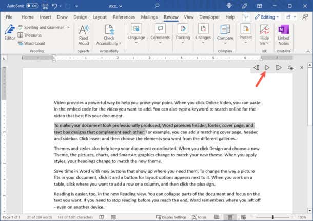 How to Get Microsoft Word to Read Your Document Aloud