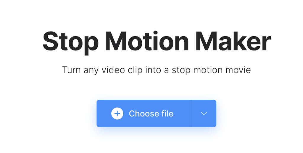 Stop Motion Maker's video upload screen