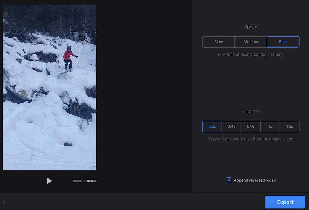 Adjust a video's speed and clip rate in Stop Motion Maker