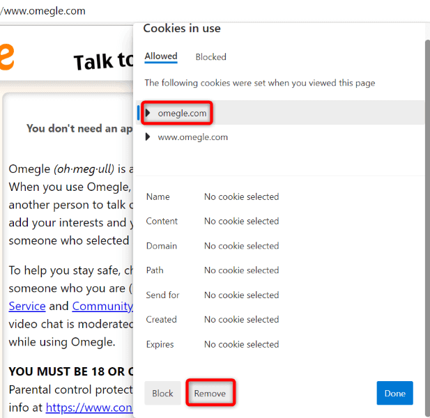 Clear Your Web Browser Cookies image 3 - how-to-fix-omegles-error-connecting-to-server-issue-6-compressed