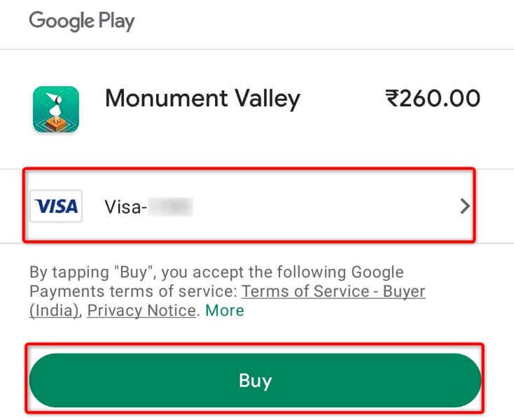 Use a Different Payment Method/Credit Card on Play Store image - how-to-fix-your-transaction-cannot-be-completed-on-google-play-store-4-compressed