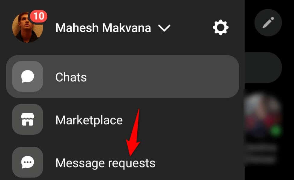 Check Message Requests in Messenger image - facebook-messenger-notification-wont-go-away-8-ways-to-fix-it-3-compressed