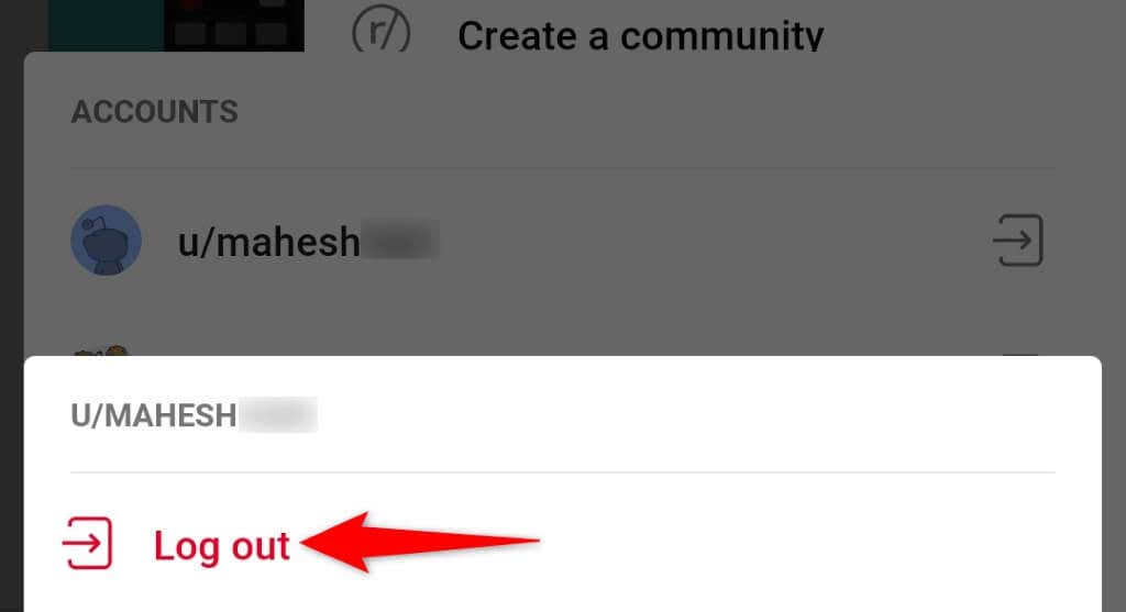 Log Out and Back Into Your Account in the Reddit App image - reddit-app-not-working-9-ways-to-fix-the-app-9-compressed