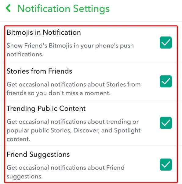 Activate Various Notifications in the Snapchat App image 2 - why-are-you-not-getting-snapchat-notifications-and-how-to-fix-it-6-compressed