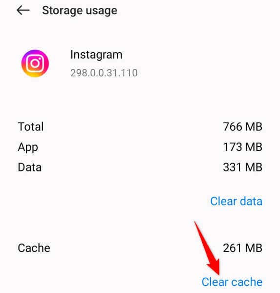 Clear cache in the instagram app - instagram-links-not-working-how-to-fix-the-issue-3-compressed