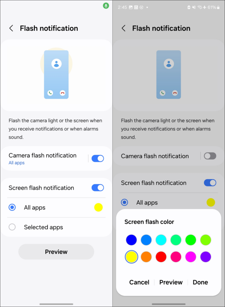 Flash notification settings in Android 14 - screen-flash-notification-android-14-latest-version-of-android