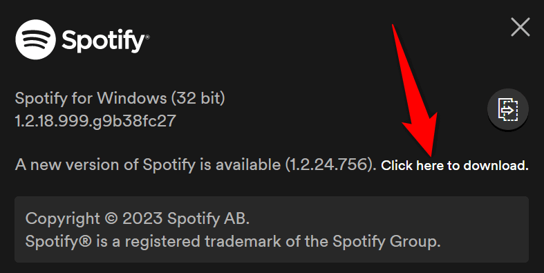 Update Spotify to Fix a Spotify Search Not Working Issue image 2 - spotify-search-not-working-9-ways-to-fix-it-11-compressed