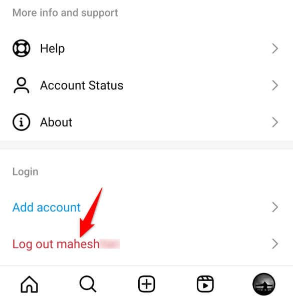 Sign Out and Back Into Your Instagram Account image - how-to-fix-instagrams-error-while-adding-captions-to-your-posts-8-compressed