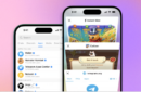 Illustration showing Telegram's new mini app store (left) and in-app browser (right) - telegram-in-app-browser-mini-app-store