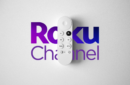 Google TV remote overlaying the Roku Channel logo - Google-TV-remote-overlaying-the-Roku-Channel-logo