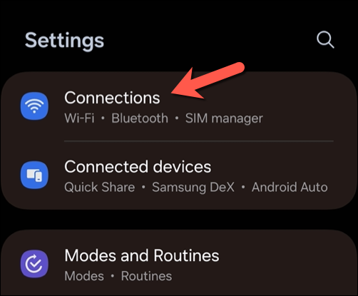 In the Settings menu, tap Connections. - why-is-my-phone-not-allowing-me-to-make-calls-android-ott-3-compressed