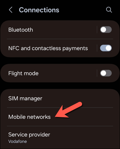 In the Connections menu, tap mobile networks. - why-is-my-phone-not-allowing-me-to-make-calls-android-ott-4-compressed