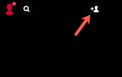 In Snapchat, tap the add friends icon - how-to-see-mutual-friends-on-snapchat-ott-4-compressed