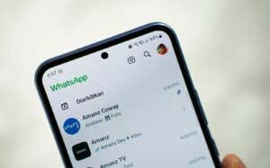 WhatsApp Messenger on an Android smartphone