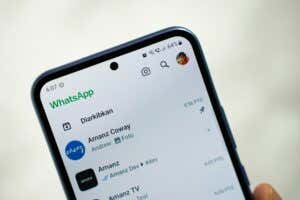 WhatsApp Messenger on an Android smartphone